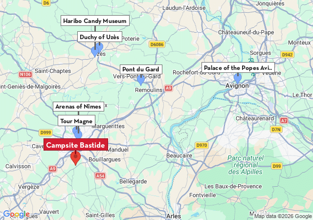 Map of places to visit
