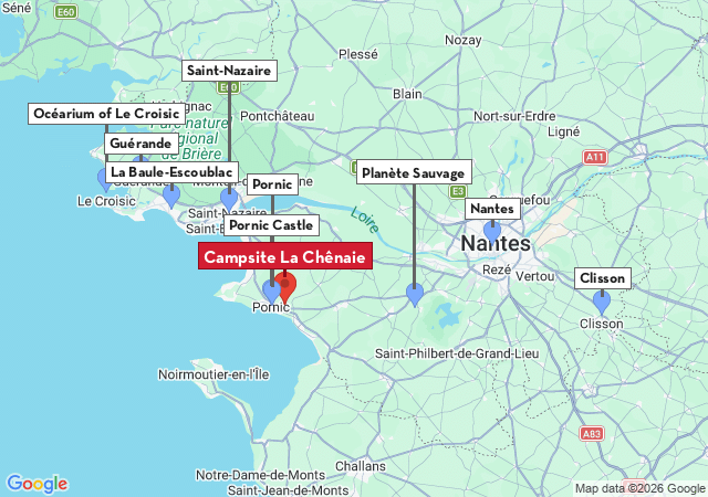 Map of places to visit