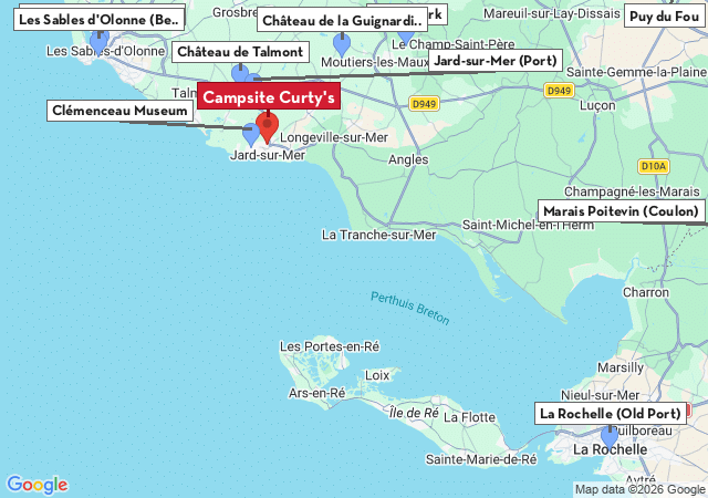 Map of places to visit