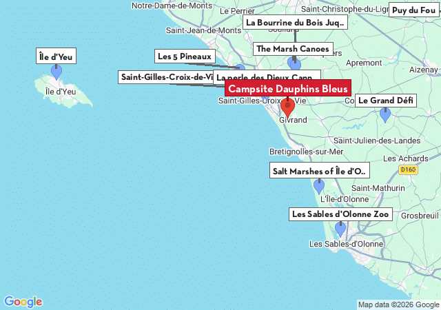 Map of places to visit
