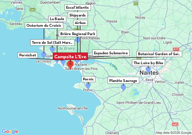 Map of places to visit