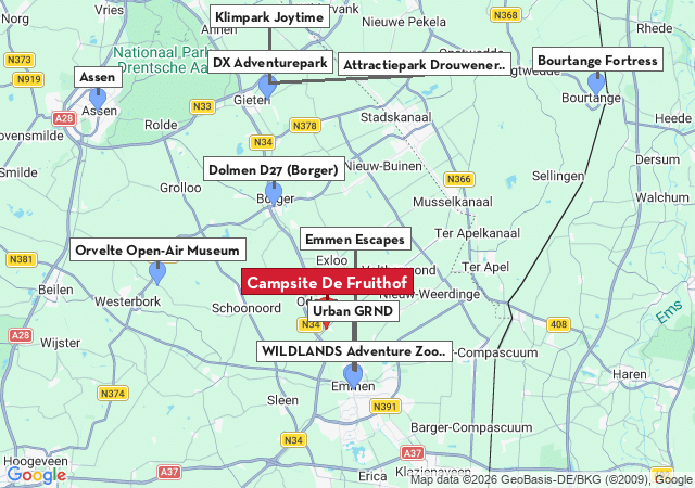 Map of places to visit