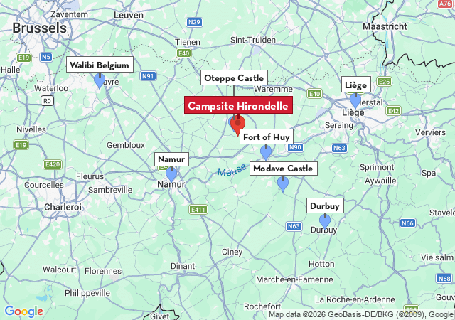 Map of places to visit