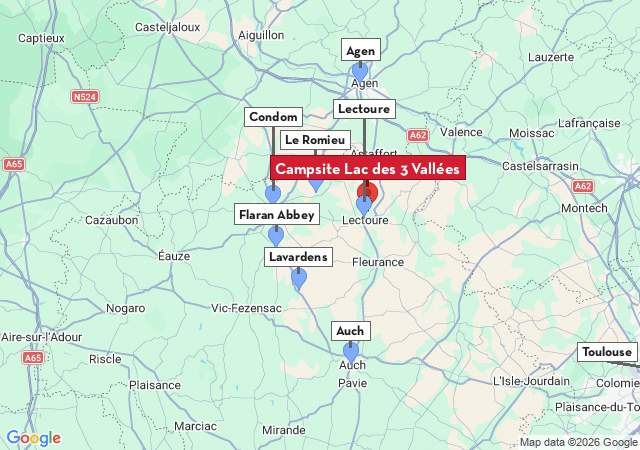 Map of places to visit
