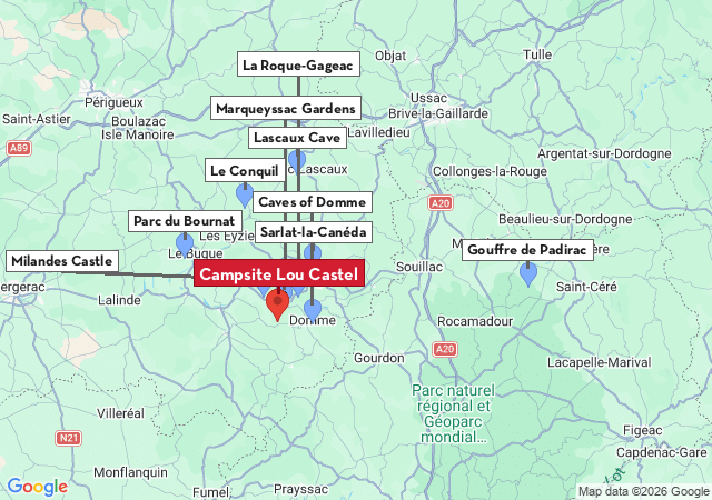 Map of places to visit