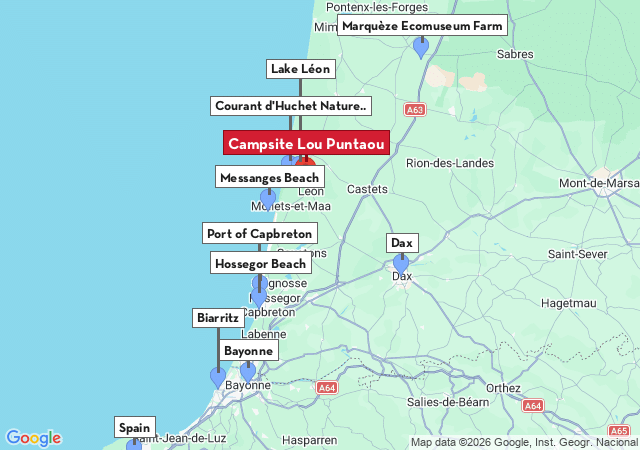 Map of places to visit
