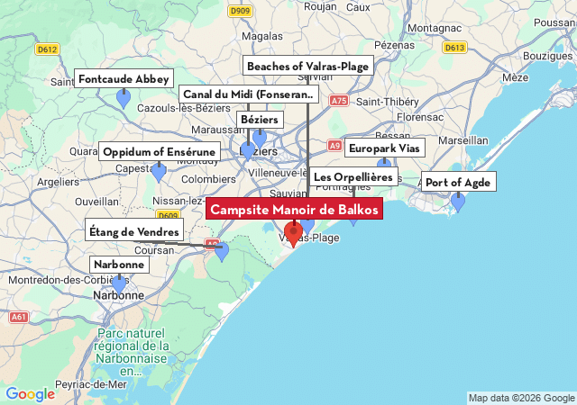 Map of places to visit