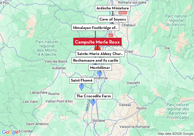 Map of places to visit