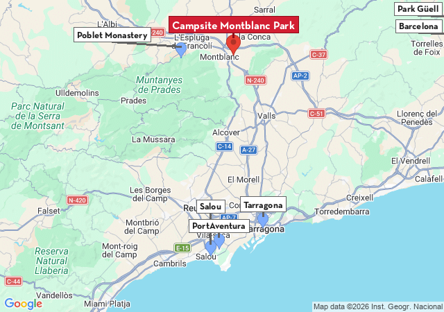 Map of places to visit