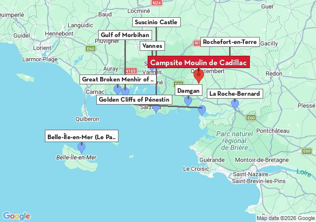 Map of places to visit