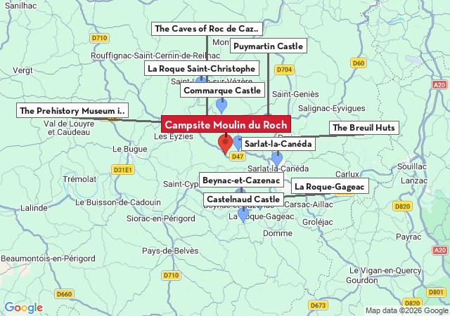 Map of places to visit