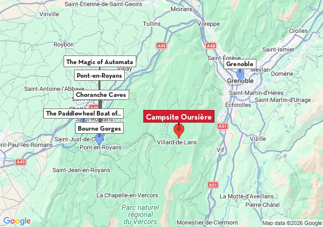 Map of places to visit