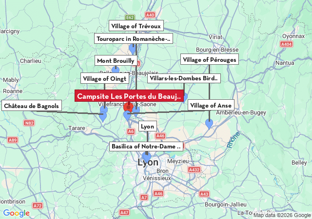 Map of places to visit