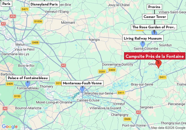 Map of places to visit
