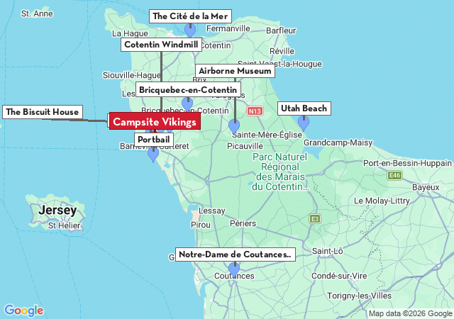 Map of places to visit