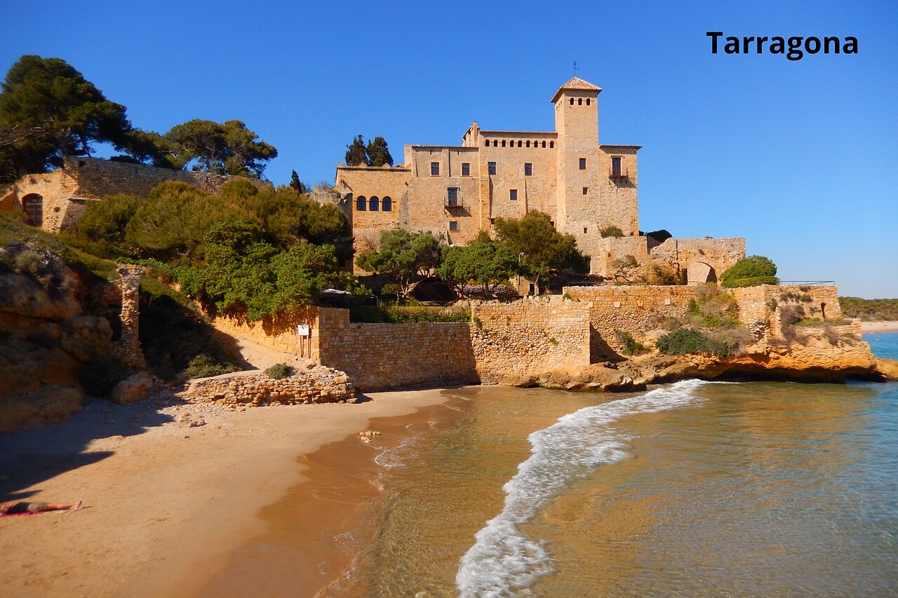 Historic castle on the Mediterranean coast, a place to visit near Tarragona.