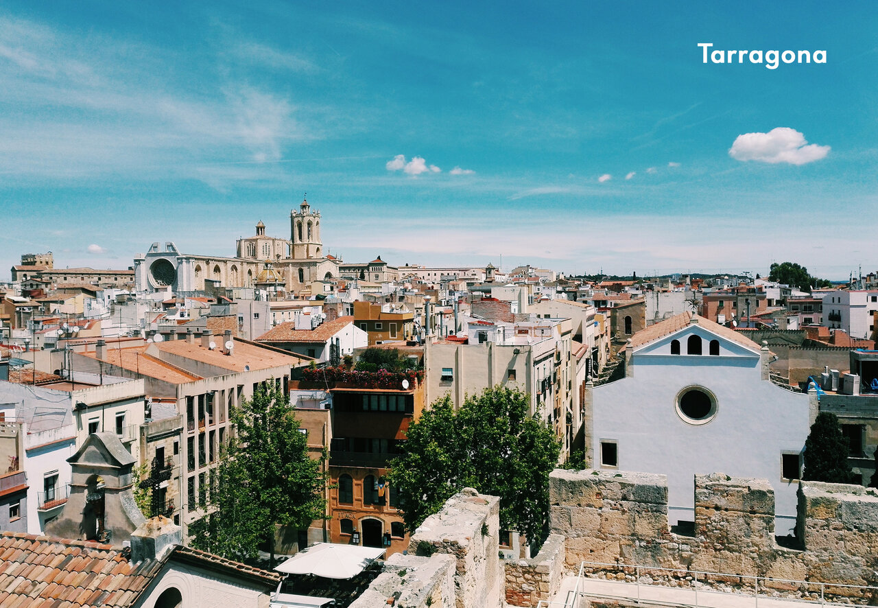 Panoramic view of the historic city of Tarragona, Catalonia, to visit.