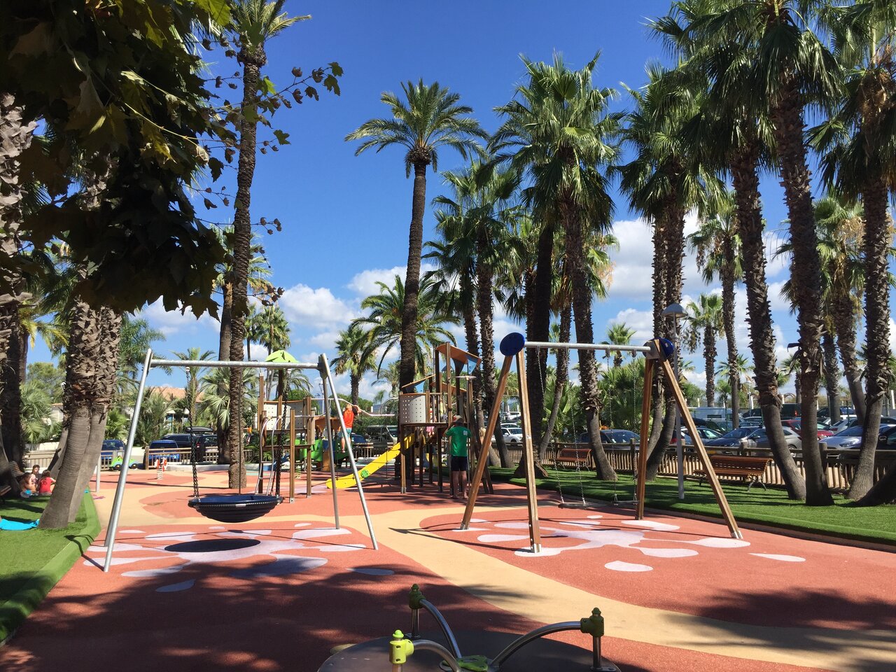 Playground, swings, slides at CAPFUN La Baume - La Palmeraie, Fr�jus.