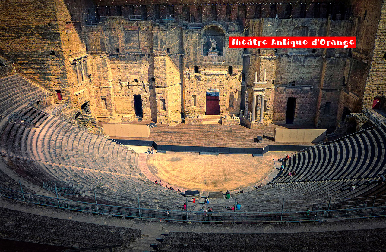 Ancient Theatre of Orange, historic Roman monument to visit in Provence.