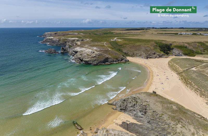 Donnant Beach, fine sand and turquoise waters, to visit near Le Palais.