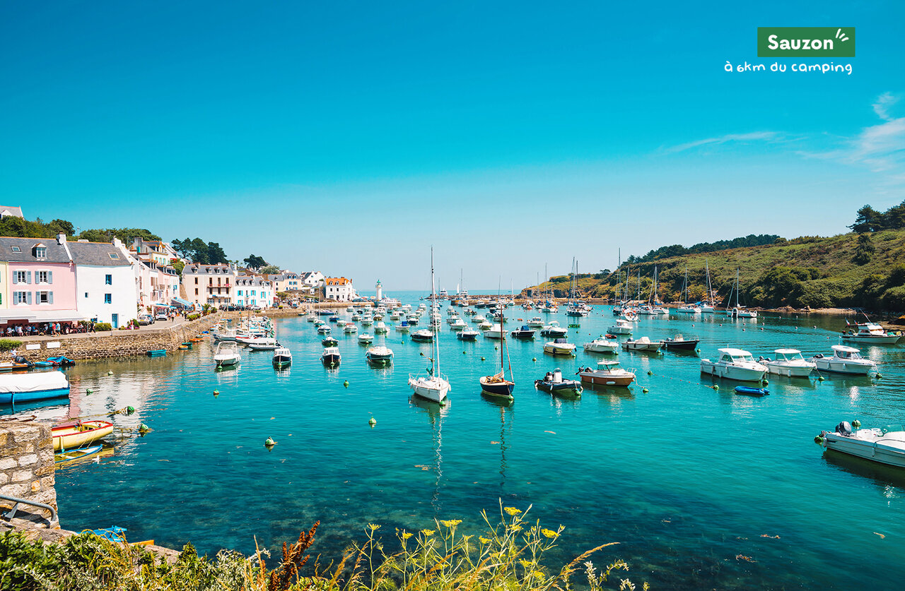 Port of Sauzon, charming coastal village on Belle-�le-en-Mer, to visit.