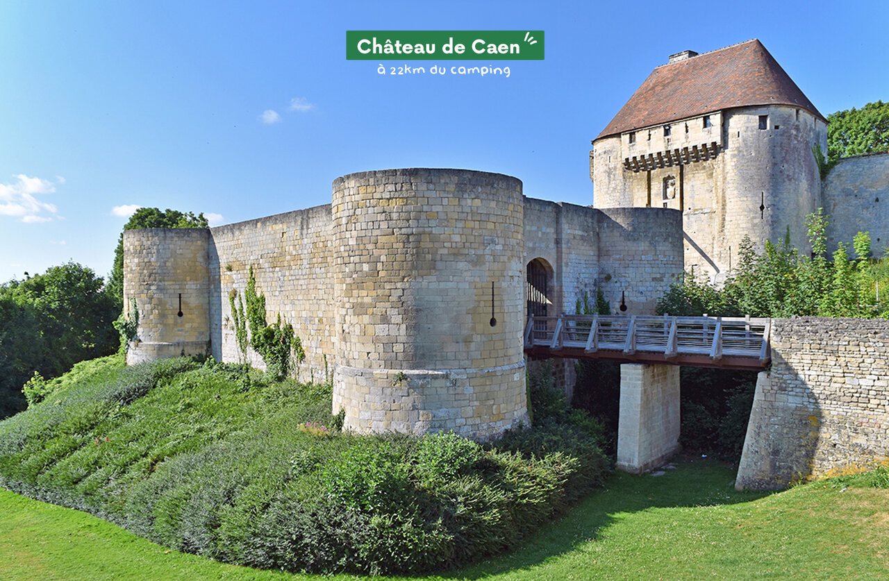 Caen Castle, historic monument to visit near the campsite in Normandy.