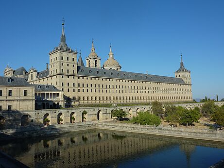 El Escorial Monastery, impressive historic monument near Madrid, Spain.