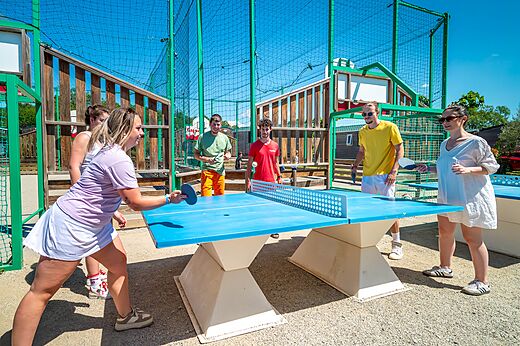 Outdoor table tennis at CAPFUN Carpe Diem campsite in VAISON LA ROMAINE.