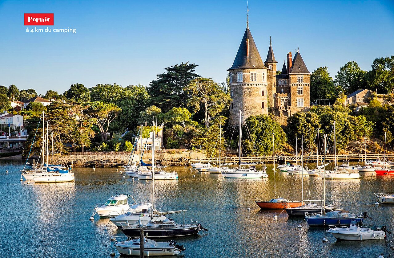 Pornic Castle and marina, a must-visit place in Loire-Atlantique.