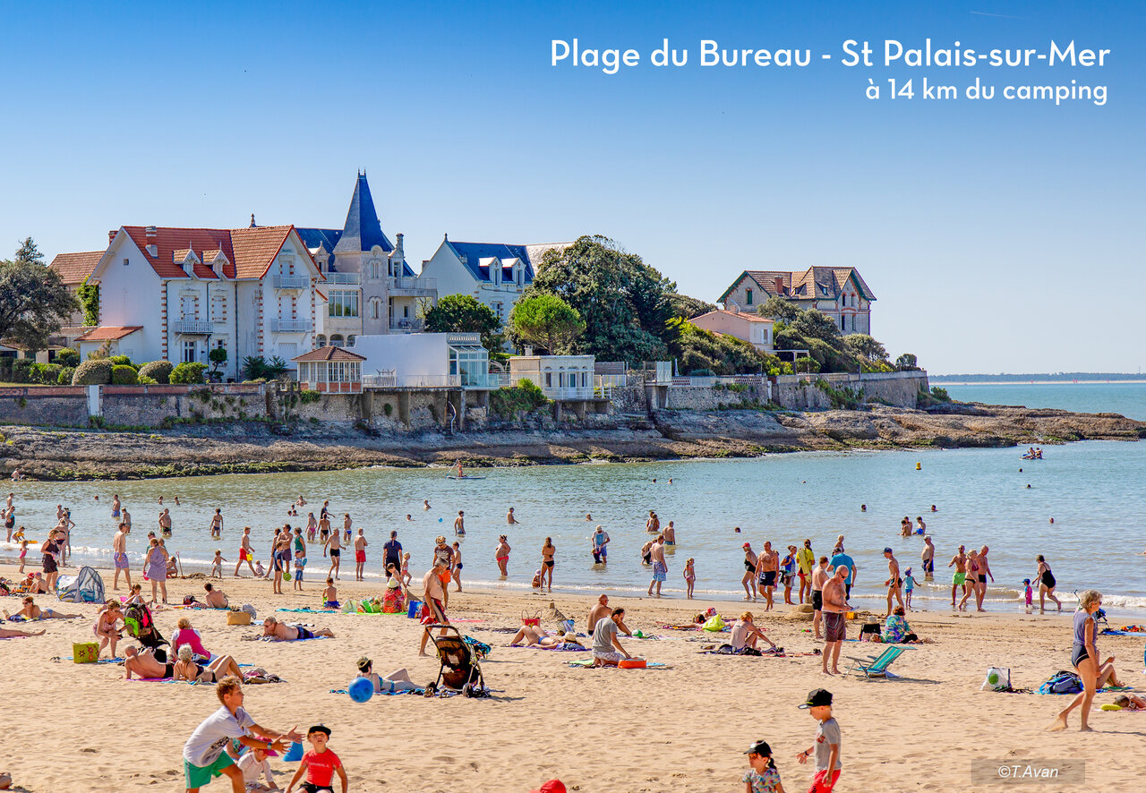 Lively Bureau Beach in Saint-Palais-sur-Mer, Charente-Maritime, nearby tourist spot.