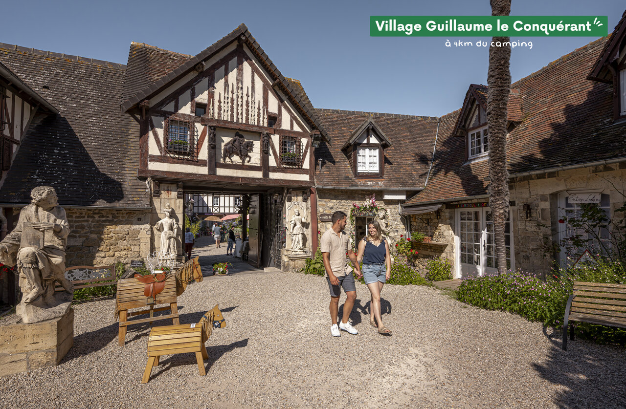 William the Conqueror Village, traditional Norman architecture to visit near the campsite.