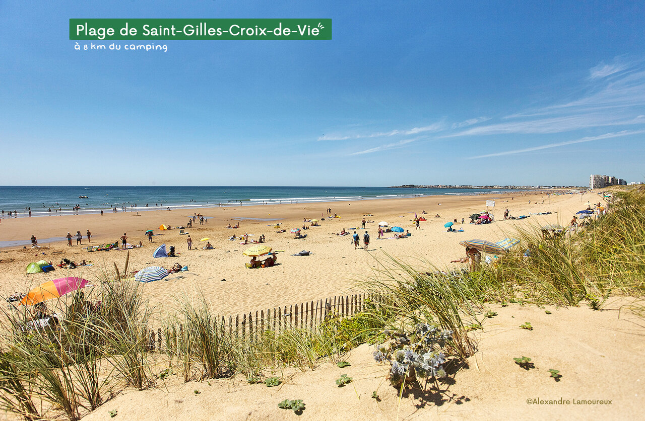 Saint-Gilles-Croix-de-Vie beach, Vend�e, perfect for swimming and relaxation.