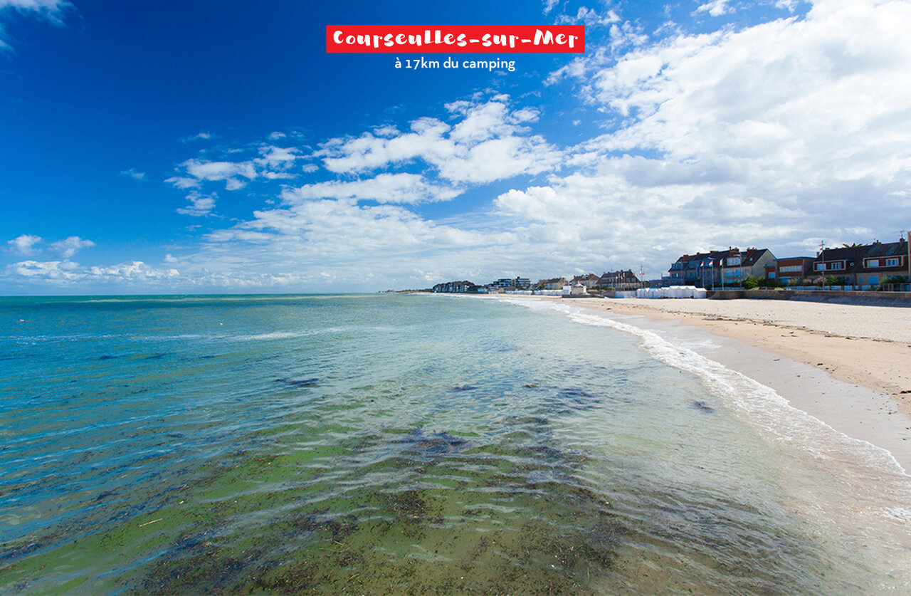 Courseulles-sur-Mer beach, a coastal town to visit in Normandy.