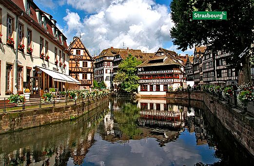 Historic Petite France district in Strasbourg, a city to visit in Alsace.