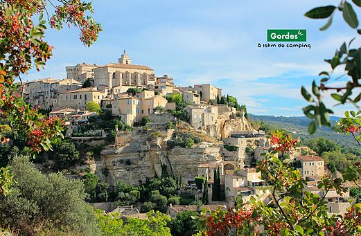 Hilltop village of Gordes in Provence, a tourist site in the Luberon.