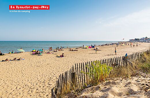 Fine sandy beach in La Tranche-sur-Mer, Vend�e, perfect for swimming.