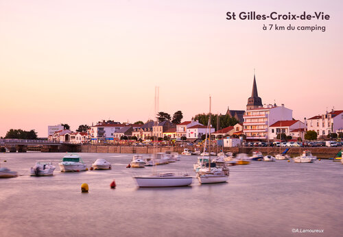 Marina of Saint-Gilles-Croix-de-Vie at sunset, a beautiful place to visit.