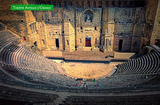 Ancient Theatre of Orange, historic Roman monument to visit in Provence.