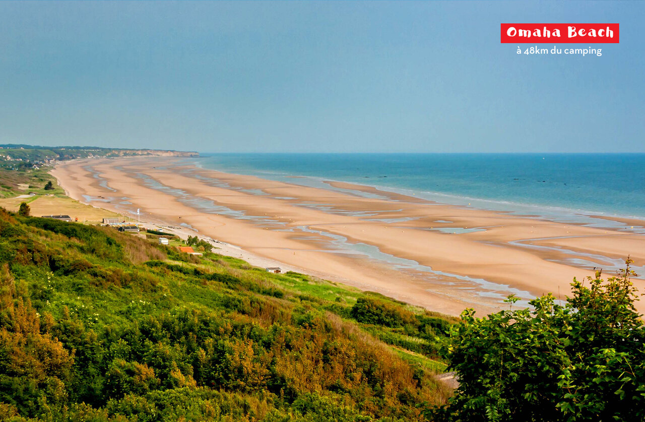 Plage d'Omaha Beach, site historique du d�barquement en Normandie, � visiter.