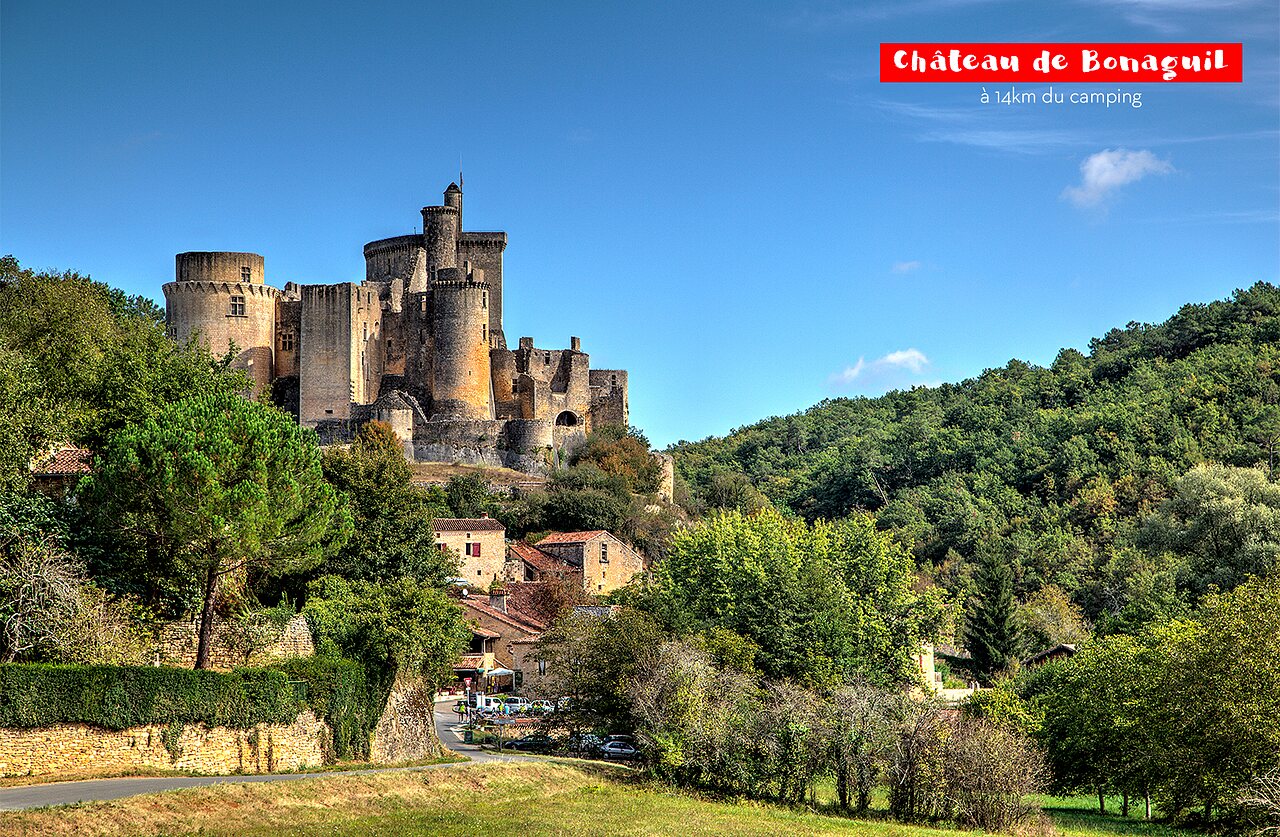 Majestic Ch�teau de Bonaguil, medieval fortress to explore near Duravel, Lot.