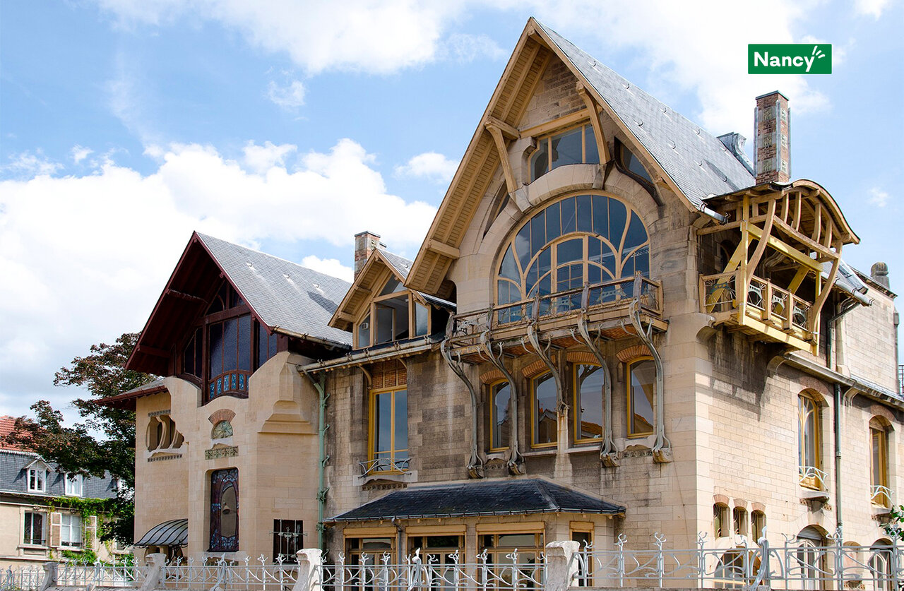 Iconic Art Nouveau building in Nancy, historic city in the Lorraine region.