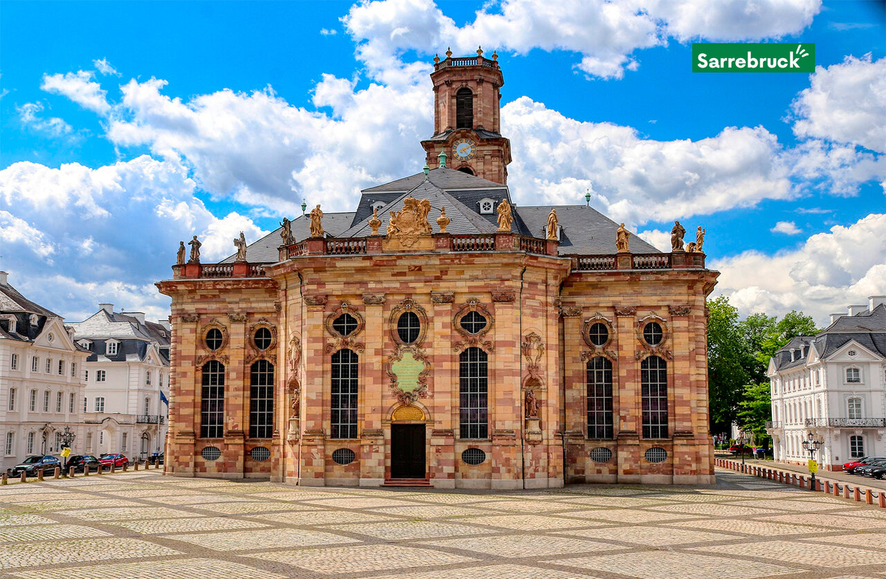 Baroque Ludwigskirche church in Saarbr�cken, a must-visit place in Saarland.