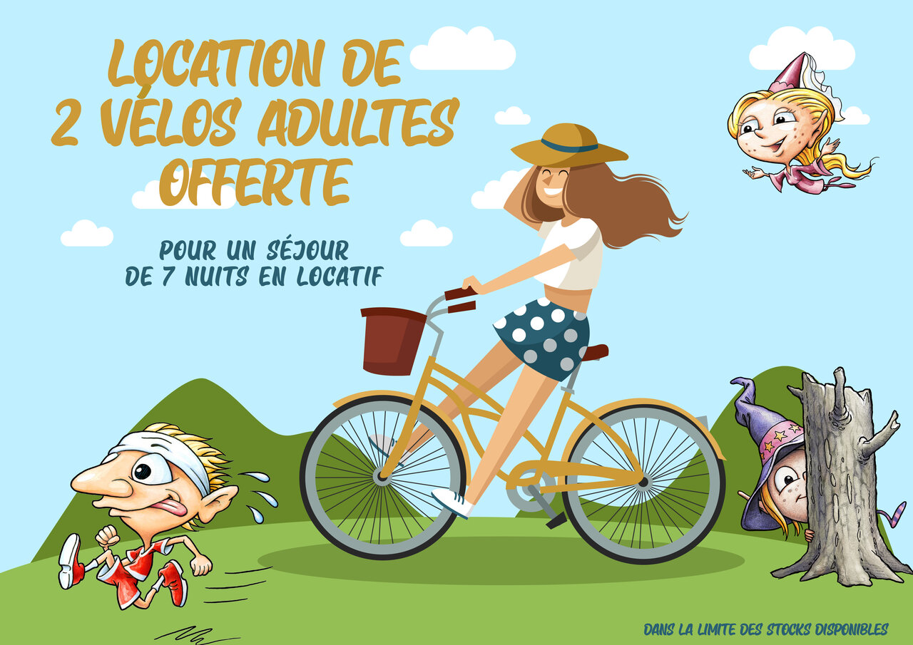 Free adult bike rental for stays at camping CLICOCHIC Etoile de Mer in Asserac (44).