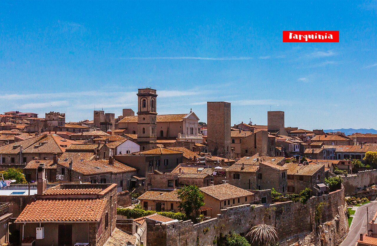 Historic city of Tarquinia, a place to visit near the campsite.