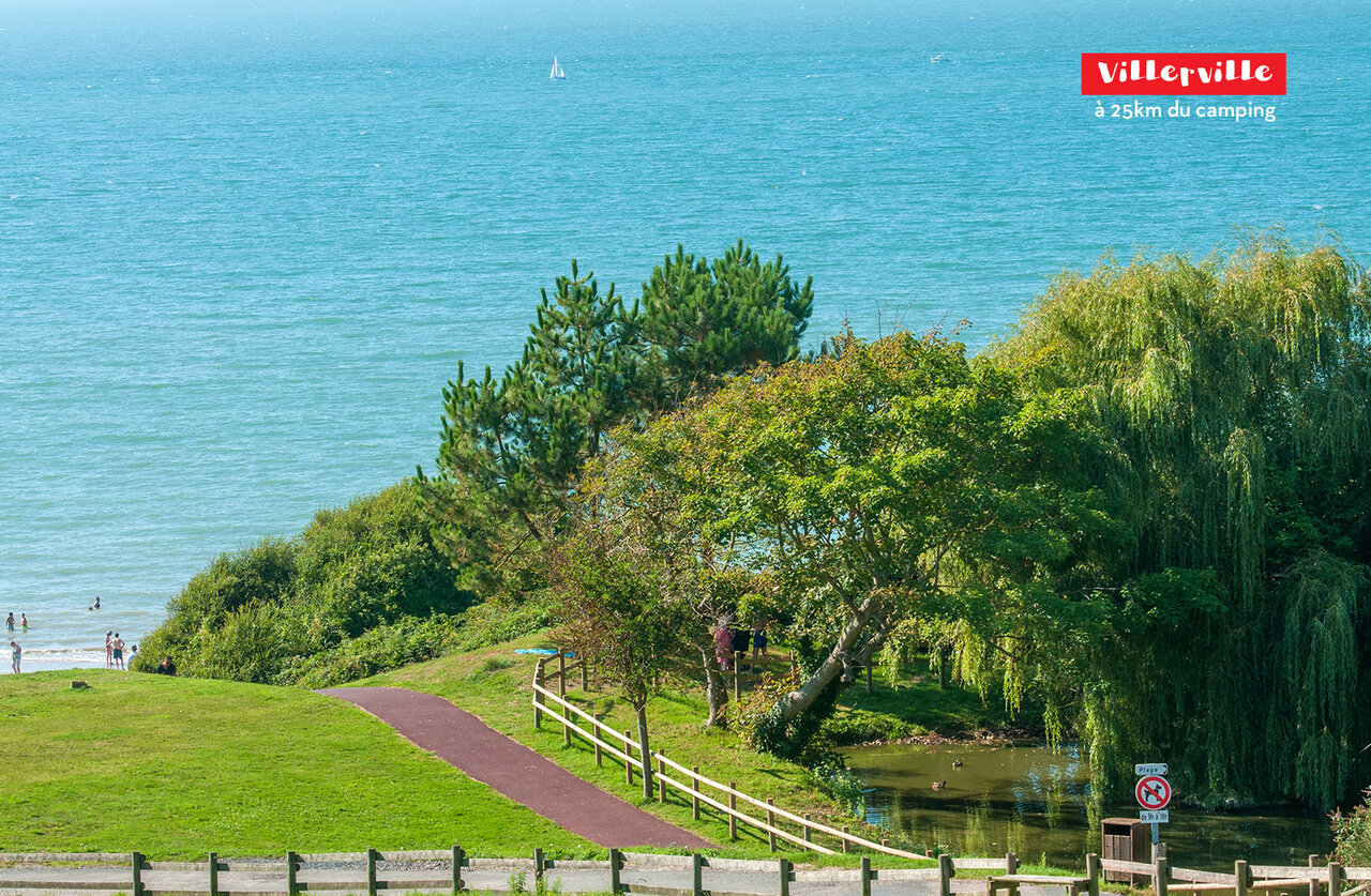 Villerville beach, charming coastal town to visit near the campsite.