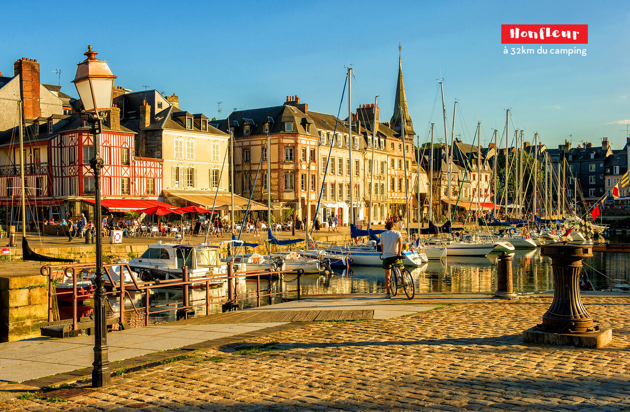 Picturesque old port of Honfleur in Normandy, a charming place to visit.