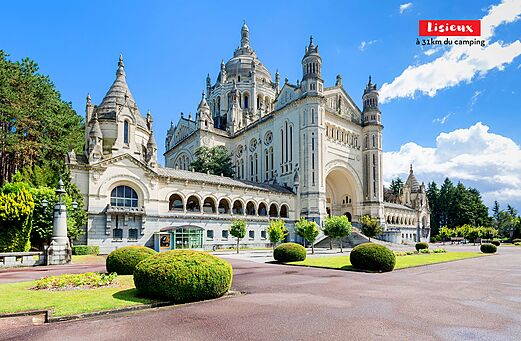Basilica of Saint Thérèse of Lisieux, historic monument to visit in Normandy.
