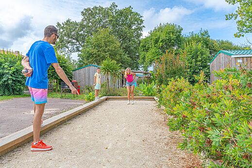 Petanque court, family games at CAPFUN Forges campsite in Avrille (85).