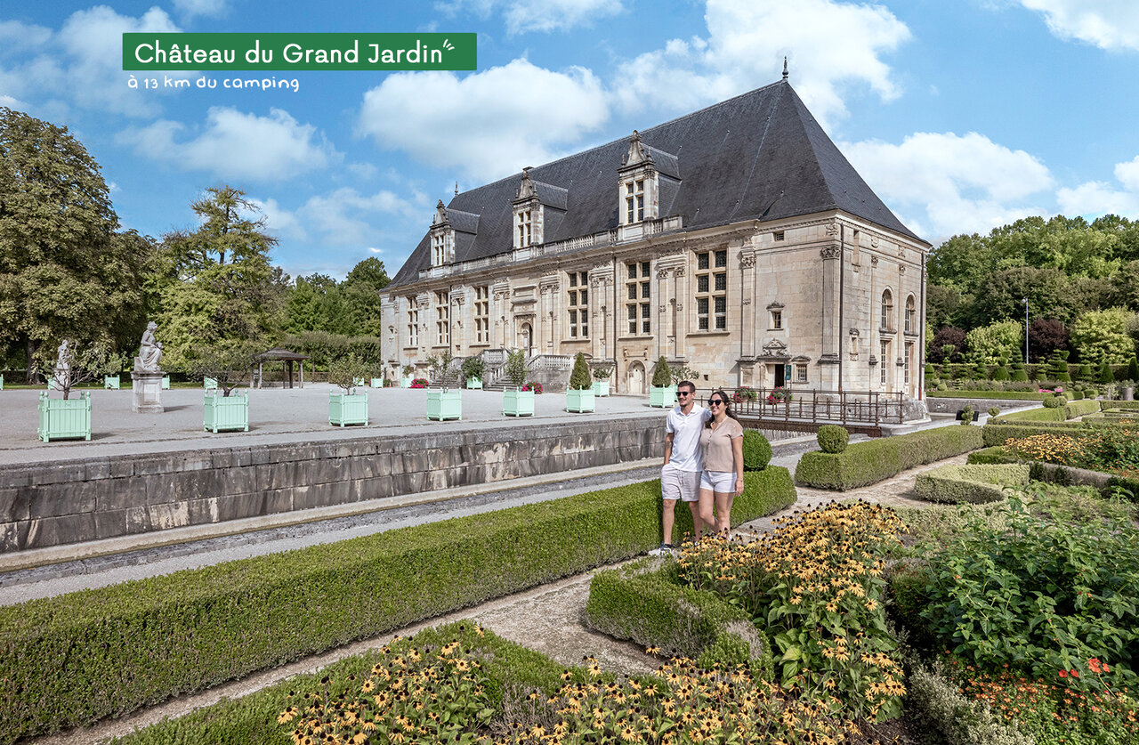 Grand Jardin Castle and its gardens, tourist attraction near the campsite.