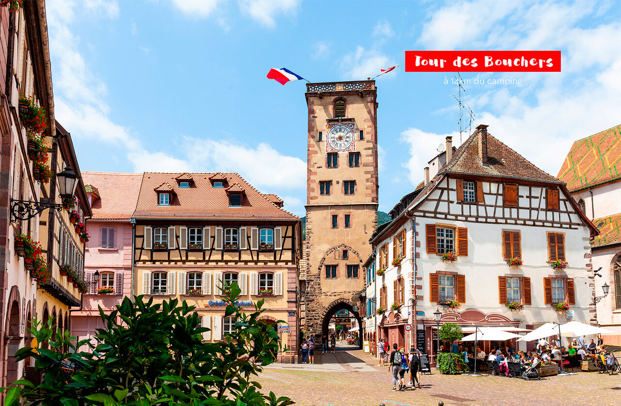 Tour des Bouchers, historic tower in S�lestat, Alsace, near the campsite.